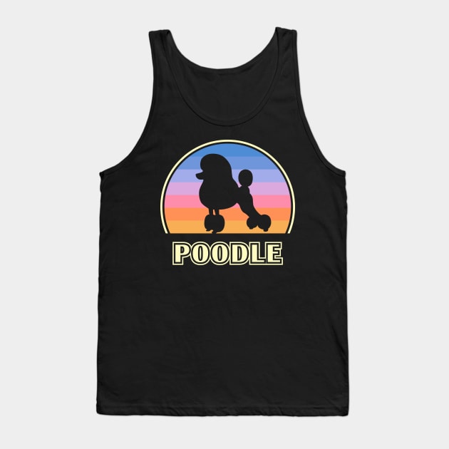 Poodle Vintage Sunset Dog Tank Top by millersye